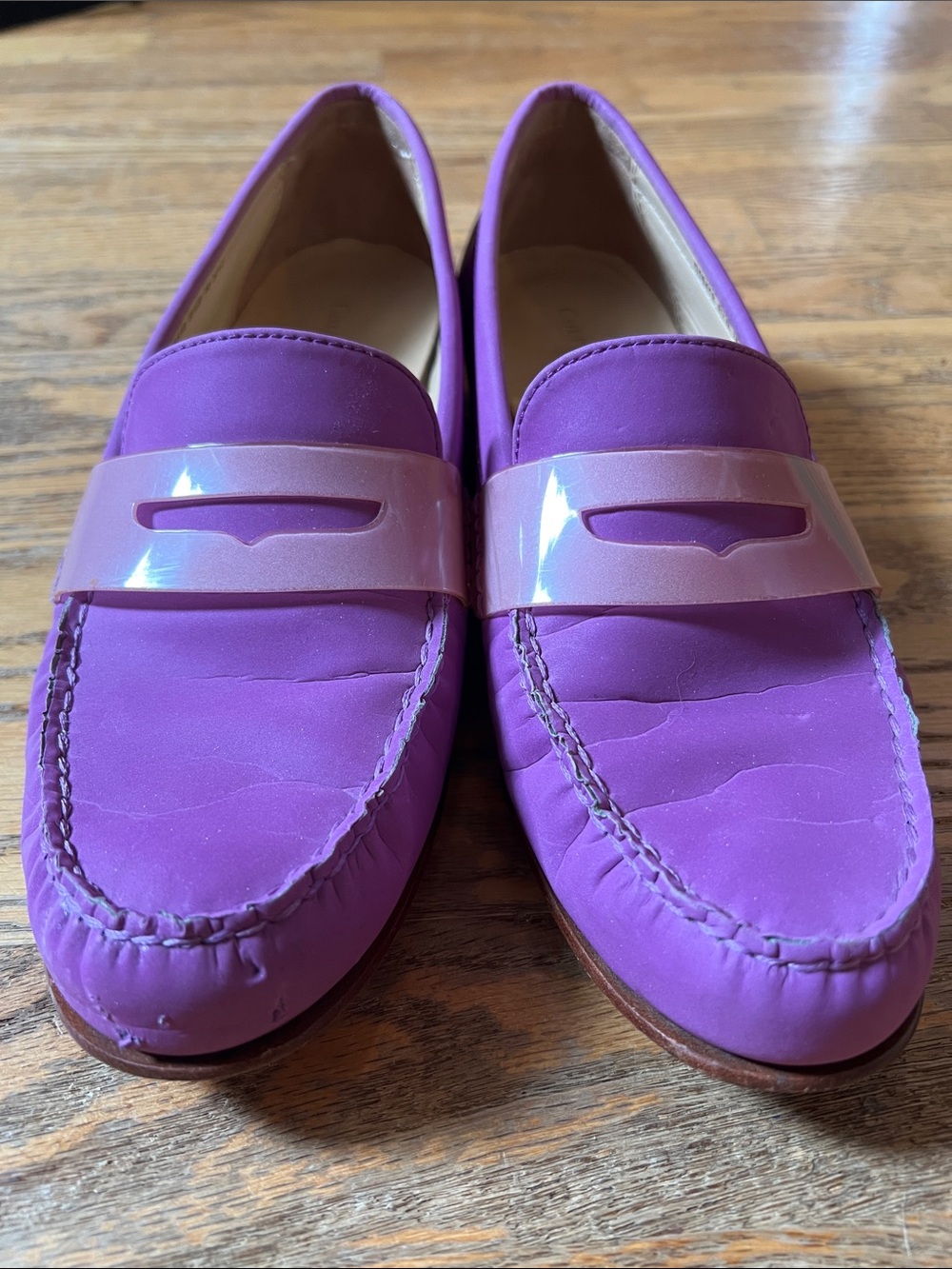 Cole Haan Purple Women's Slip-On Loafers size 8 1/2 not perfect see photos